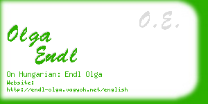 olga endl business card